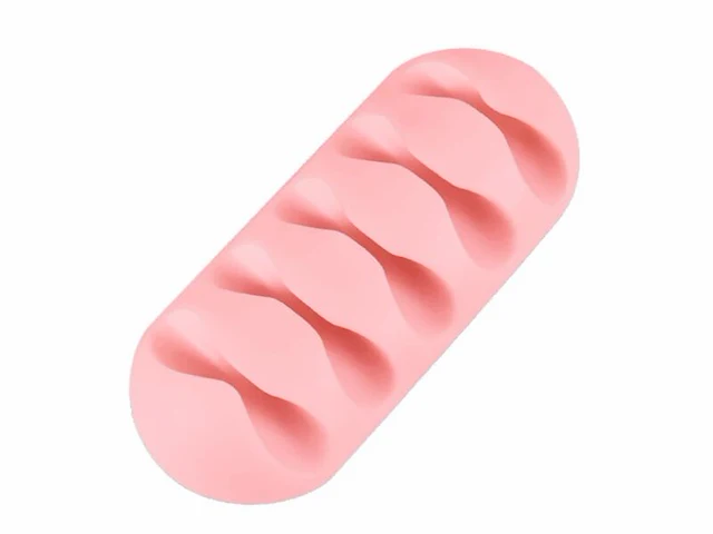 Ca. 300x kabelhouder siliconen roze 5 sleuven, reckba, roze - afbeelding 1 van  3
