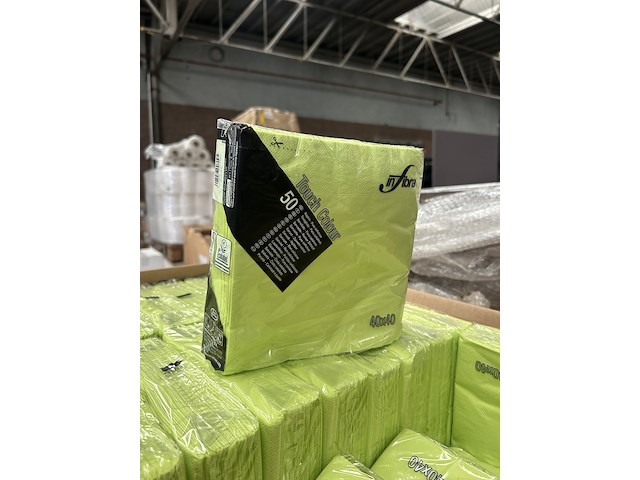 Ca. 300x verpakking van 50 servetten 40x40, infibra - afbeelding 2 van  6