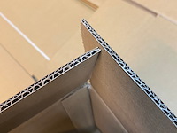 Ca. 300x verzenddozen 22x22x24cm dubbelgolf, bruin - afbeelding 3 van  4