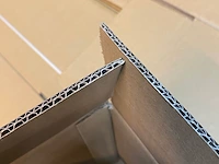 Ca. 300x verzenddozen, dubbelgolf, bruin, 22x22x24cm - afbeelding 3 van  4