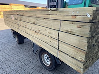 Ca. 300x vuren panlatten groen geïmpregneerd, 21x36mm, lengte 390cm - afbeelding 2 van  4
