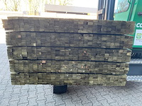 Ca. 300x vuren panlatten groen geïmpregneerd, 21x36mm, lengte 390cm - afbeelding 3 van  4