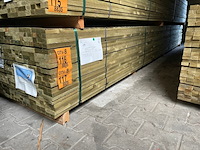 Ca. 300x vuren panlatten groen geïmpregneerd, 21x36mm, lengte 390cm - afbeelding 4 van  4