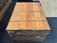 Ca. 308x guyana ipé planken geschaafd, 25x140mm, lengte 294/65cm, 14/135cm - afbeelding 1 van  3