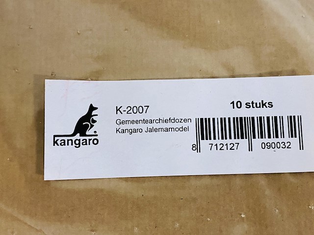 Ca. 30x archiefdozen gemeente kangaro, jalema, bruin - afbeelding 4 van  4