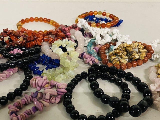 Ca. 30x assorti armbanden kogel/trommel/split - afbeelding 4 van  4