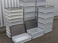 Ca. 30x bakken met deksel, engels, grijs / chroom - afbeelding 1 van  3