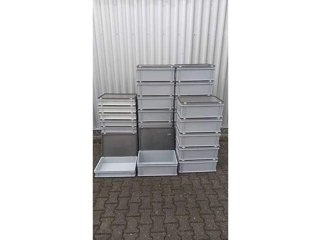 Ca. 30x bakken met deksel, engels, grijs / chroom - afbeelding 2 van  3