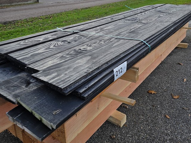 Ca. 30x douglas zweeds rabat zwart gecoat, 24×170mm, lengte 300cm (b keuze) - afbeelding 1 van  1
