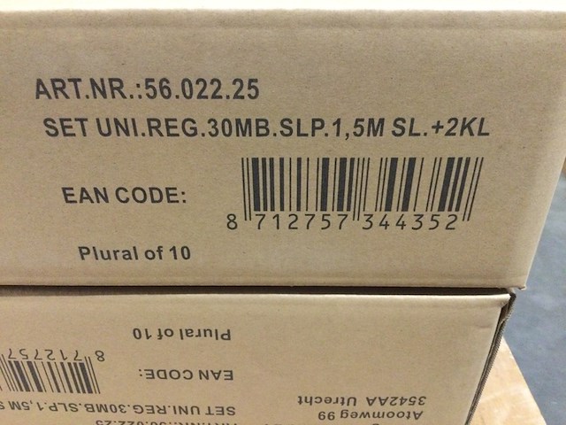 Ca. 30x gasdrukregelaars met slang, chroom/oranje - afbeelding 3 van  3