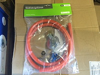 Ca. 30x gasdrukregelaarset, 150 cm slang en 2 klemmen gimeg, 5602225 - afbeelding 2 van  3
