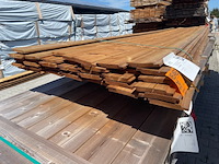 Ca. 30x grenen channelsiding bruin geïmpregneerd, 18x140mm, lengte 420cm - afbeelding 3 van  3