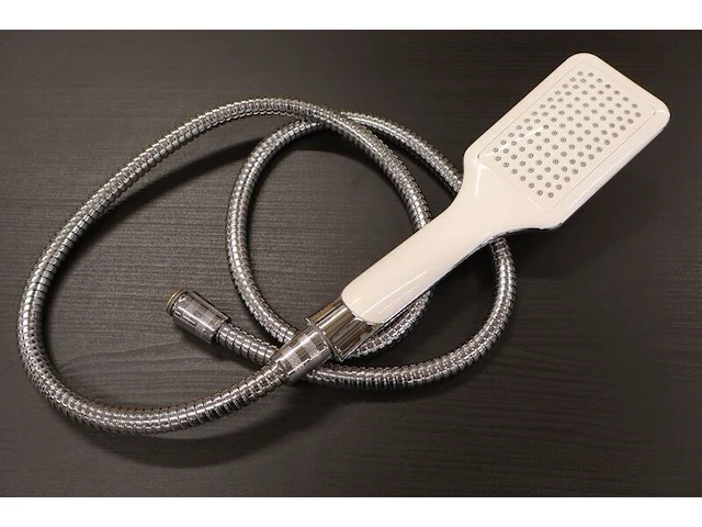 Ca. 30x handdouche met doucheslangen, wit/chroom - afbeelding 1 van  7