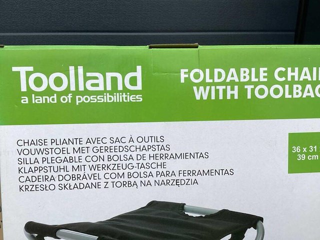 Ca. 30x klapstoel vouwstoel tooland, zwart - afbeelding 3 van  5