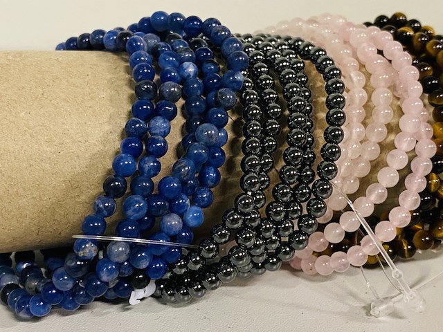 Ca. 30x kogelarmband 4mm dames divers - afbeelding 2 van  4