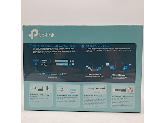 Ca. 30x router, tp-link, archer mr400 ac1200 dual band wi-fi 4g lte - afbeelding 3 van  5