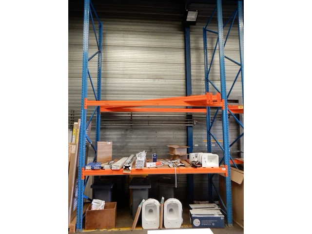 Ca. 3,1mtr palletstelling, oranje/blauw - afbeelding 1 van  4