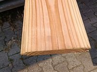 Ca. 31x douglas blokhutprofiel 500 cm lang, blank - afbeelding 1 van  3