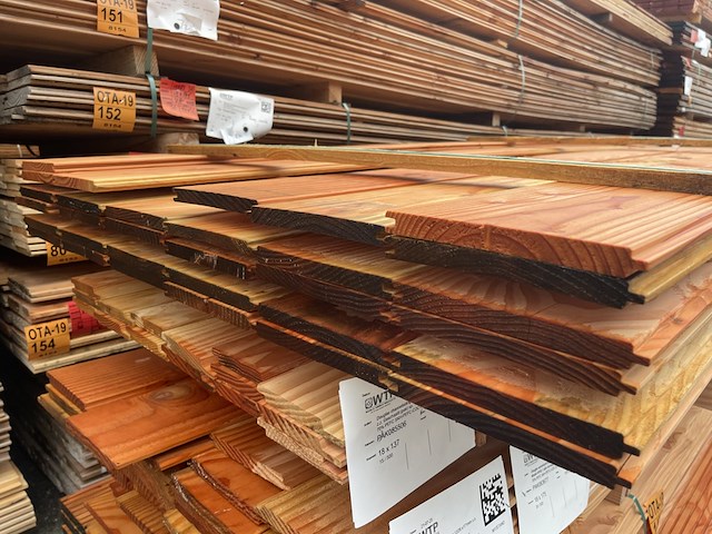 Ca. 31x douglas veer en groef, 18x185mm, lengte 500cm - afbeelding 3 van  3