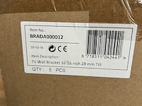 Ca. 31x tv wandbeugel 32-55" vast, kantelbaar, sam creative, brada000008, brada000012 - afbeelding 4 van  4