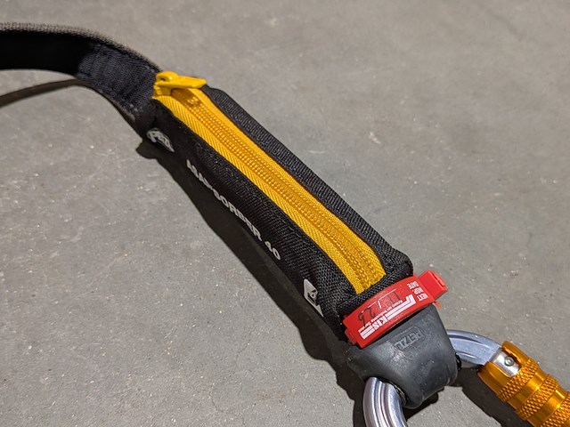 Ca. 32x automatische anti-valbeveiliging met demper en karabijnhaak, petzl, asap'sorber 40 - afbeelding 6 van  9
