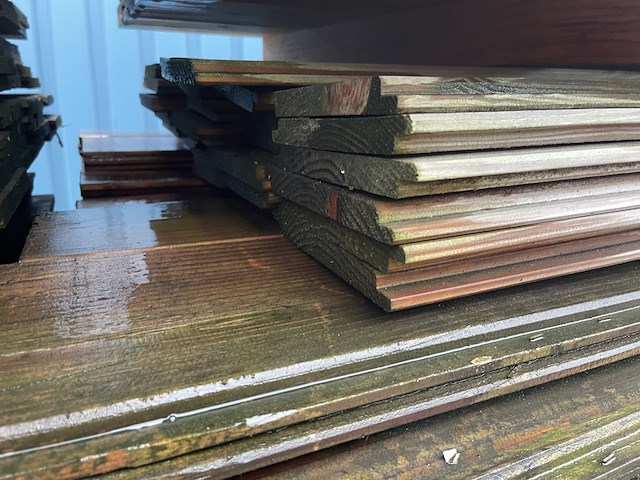 Ca. 32x douglas wisselsponning, 18x190mm, lengte 500cm - afbeelding 3 van  3