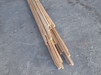 Ca. 32x eiken latten, afmeting ca. 15x15 mm, lengte 180-220 cm - afbeelding 3 van  3