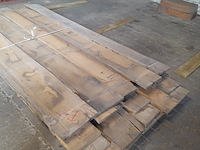 Ca. 32x eiken planken divers, lengte 230-330 cm