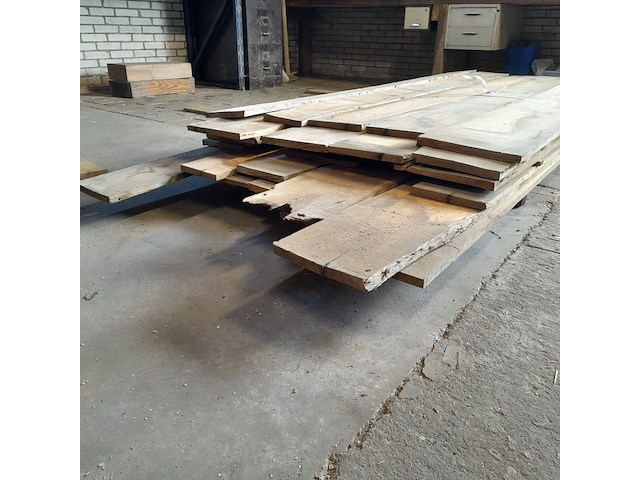 Ca. 32x eiken planken divers, lengte 230-330 cm - afbeelding 3 van  5