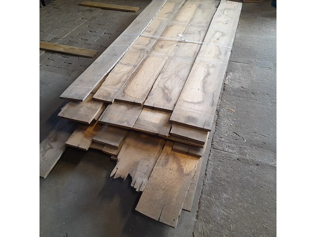 Ca. 32x eiken planken divers, lengte 230-330 cm - afbeelding 4 van  5