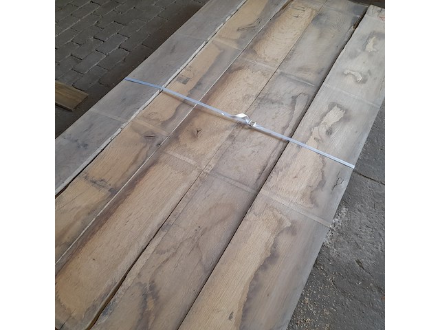 Ca. 32x eiken planken divers, lengte 230-330 cm - afbeelding 5 van  5