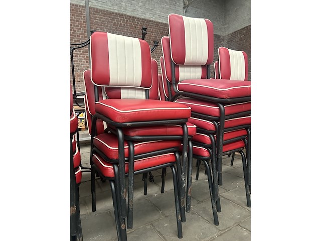 Ca. 32x horeca retro stoel met tafels - afbeelding 8 van  9