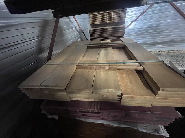 Ca. 32x pakoeli kopse veer en groef (buitenparket), 21x145mm, lengte 100cm - afbeelding 1 van  3