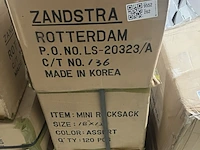 Ca. 330x opvouwbare rugtasjes, groen, rood en blauw - afbeelding 4 van  4