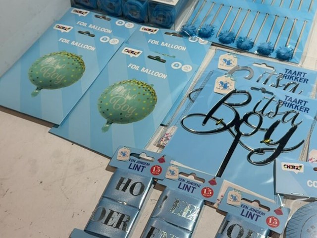 Ca. 33x babyshower jongen versiering - afbeelding 5 van  6