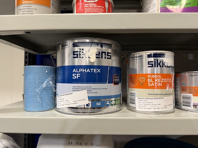 Ca. 33x diversen w.o. betoncirestuc, isoleermiddel, matlak, primer, w.o. stucco d'or, sikkens, griffon, den braven - afbeelding 9 van  12