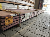 Ca. 33x purple heart planken geschaafd, 21x120mm, lengte 25/400cm, 8/430cm - afbeelding 2 van  3