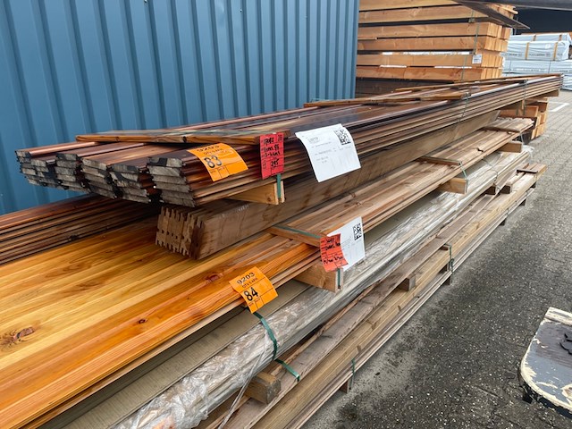 Ca. 33x thermo ayous planken geschaafd, 18x143mm, lengte 395cm - afbeelding 2 van  3