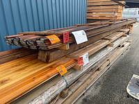Ca. 33x thermo ayous planken geschaafd, 18x143mm, lengte 395cm - afbeelding 2 van  3