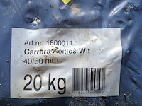 Ca. 33x zak carrara keitjes a 20 kg, gardenlux, wit - afbeelding 3 van  5