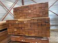Ca. 346x guyana teak planken geschaafd, 27x70mm, lengte 168/155cm, 178/185cm - afbeelding 3 van  3