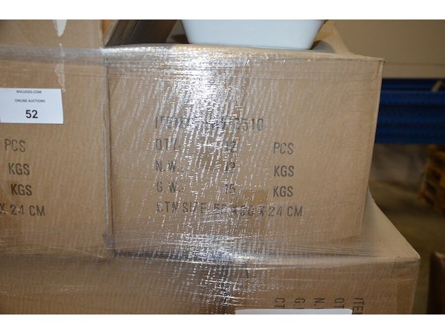 Ca. 348 porseleinen ovenschaten afm. 55x30x24cm - afbeelding 3 van  6