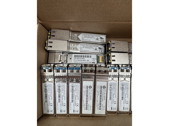 Ca. 34x 10g sfp+ modules, extreme networks/hp, 10g sfp+ lr / sr, zilver, 2011-2016 - afbeelding 3 van  5