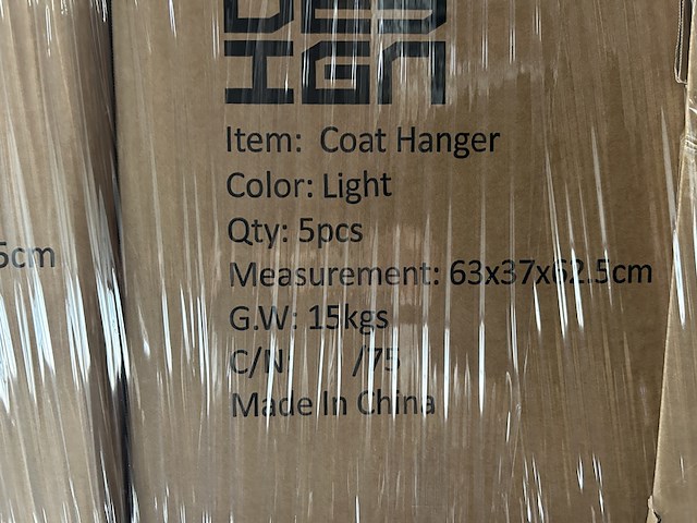 Ca. 34x design kledingrek, kapstok ca. 60x35x11, kos design - afbeelding 4 van  4