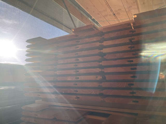 Ca. 34x douglas blokhut profiel, 26x175mm, lengte 500cm - afbeelding 3 van  3