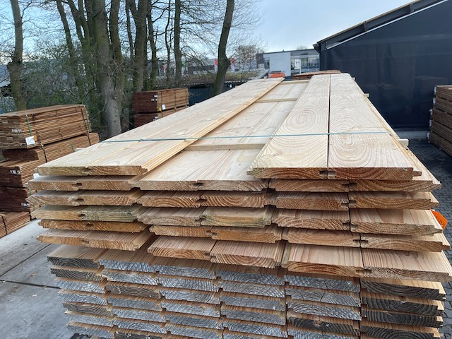 Ca. 34x douglas blokhut profiel, 28x175mm, lengte 300cm - afbeelding 3 van  3