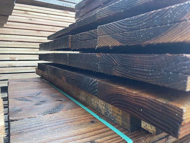 Ca. 34x douglas planken fijnbezaagd, 22x200mm, lengte 500cm - afbeelding 3 van  3