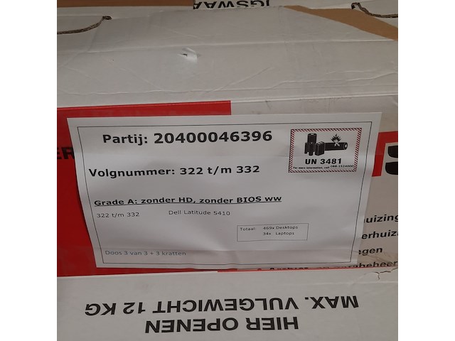Ca. 34x laptop, dell, o.a. latitude 5410 - afbeelding 4 van  14