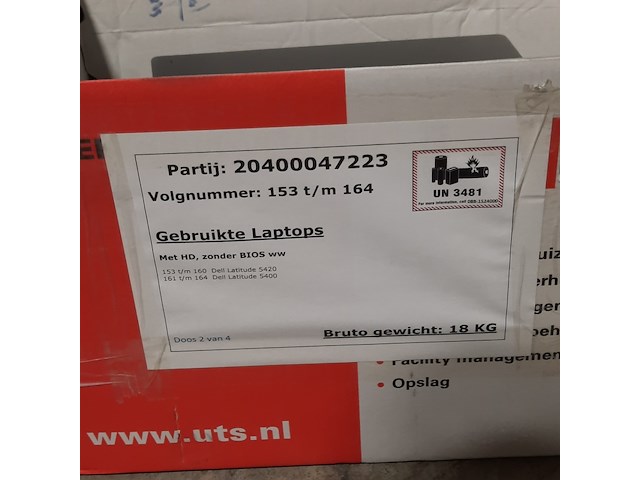 Ca. 34x laptop, dell, o.a. latitude 5420 - afbeelding 4 van  13