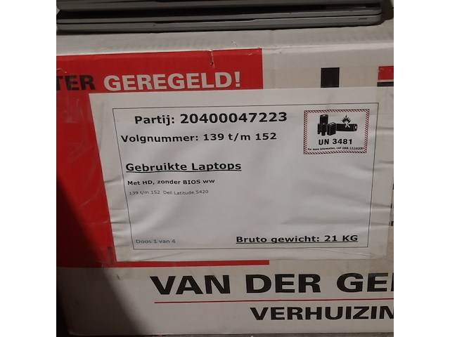 Ca. 34x laptop, dell, o.a. latitude 5420 - afbeelding 5 van  13